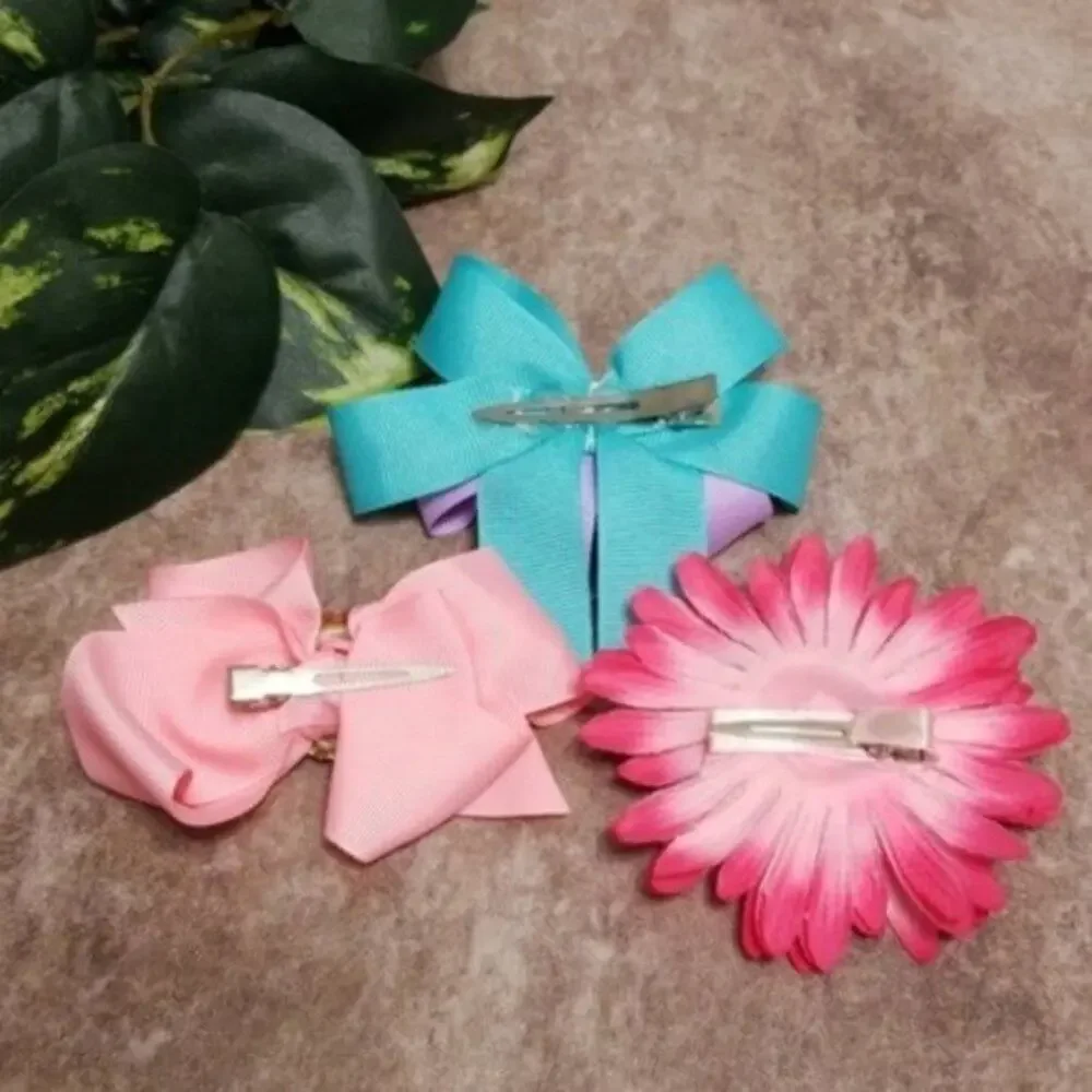 Handmade Girls Hairbow Bundle, Leila and L, Clips Flower - Picture 2 of 5
